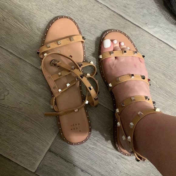 Studded wrap around ankle sandals (studs look so high end!!) - Picture 2 of 6